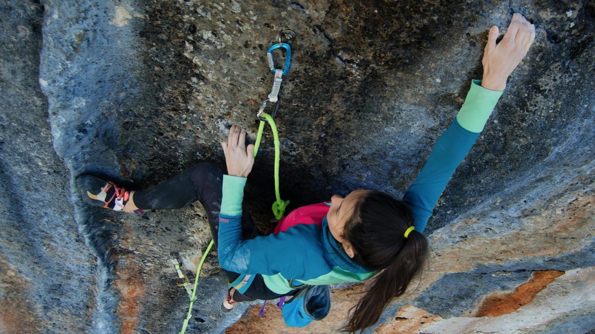 Person rock-climbing